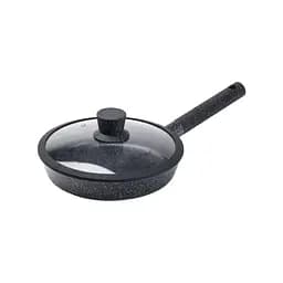 Сковорода антипригарная с крышкой Haus Roland HR155-1 ⌀ 25см алюминиевая сковорода 1,5л Черная