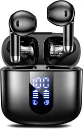 Беспроводные наушники S05-0699, Bluetooth 5.3, Deep Bass, 48г, LED-дисплей, IPX7, микрофон (Черные)
