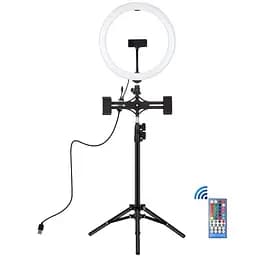 Кольцевая USB LED лампа Puluz PKT3068B 11.8+ штатив 1.1 м