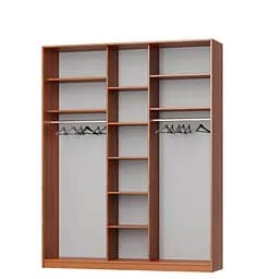 Шафа-купе тридверна MebelStar Стандарт AL 2ДСП/Дзеркало 190x60x240 см Антрацит (MBS-1534) - мініатюра 2