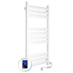 Електрична рушникосушка Navin Ellipse 500x1000 Sensor правобічна з таймером, білий оксамит 12-845053-5010, Білий матовий, Праве, Електронний