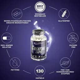 Креатин IronMaxx Creatin 130 капсул - мініатюра 3