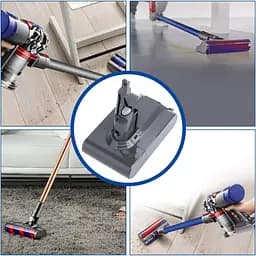 Змінний акумулятор YAGU для V7 5000 мАг для пилососа Dyson V7 Motorhead Pro V7 + човен V7 Матрац V7 - мініатюра 2