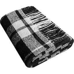 Плед шерстяной Love You П4 200х140 см белый с серым и черным (4696)