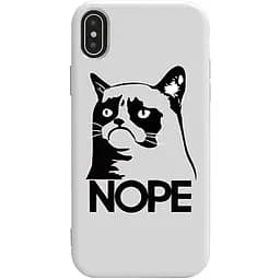 Чохол-накладка Toto Pure TPU 2 mm Print Case Apple iPhone XS Max #4 Cat Nope White