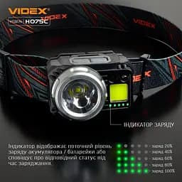 Налобний світлодіодний ліхтарик Videx VLF-H075C 550 Lm 5000 K (VLF-H075C) - мініатюра 10