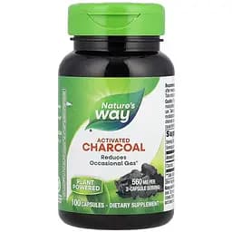 Активоване вугілля Nature's Way Charcoal Activated 560 мг 100 капсул