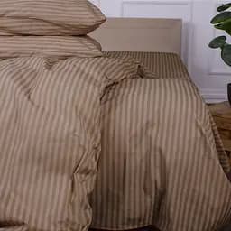 Простыня MirSon Ranforce Elite 17-0610 Stripe Light Brown 240х220 см (2200008198596)