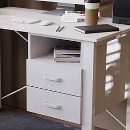 Письмовий стіл із ящиками Ferrum-decor Оскар 750x1200x700 метал Білий ДСП Біле 16 мм (FRD-103262) - мініатюра 3