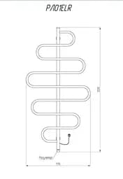 Електрична рушникосушарка Kosser Ліана 1000x570 ЕLR рег. РЛ01ЕLR, Хром, нижнее - мініатюра 6