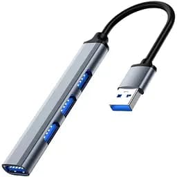 Хаб Usb Dynamode DM-UH-312, Grey, Usb 3.0 - 1xUsb 3.0 / 3xUsb 2.0, алюминиевый корпус
