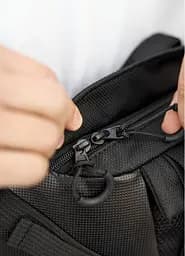 Велика чоловіча сумка бананка Sambag DynamicDart чорна тканева 38 × 21 × 7 см (80411701m) - мініатюра 5