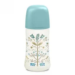 Пляшечка для годування Suavinex Gold Edition, фізіологічна соска, середній потік, 270 мл, блакитна (307872)