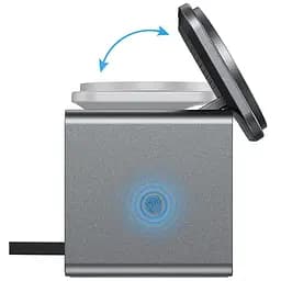 БЗП Acefast E34 desktop 3in1 15W Gray - мініатюра 4