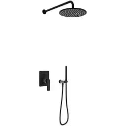 Душова система Kohlman Experience 30 black + BOX прихованого монтажу QW210EBR30, Чорний матовий