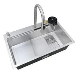 Кухонна мийка Mixxus Premium MH7545-SET-03.SUS304 із вбудованим змішувачем MX1699, Нержавіюча сталь