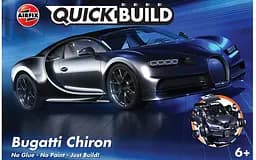 Конструктор детский автомобиль Bugatti Chiron - Black Airfix QUICKBUILD J6025