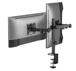 Кронштейн настольный для двух мониторов 17-32 дюйма OfficePro OPMA-102 Black - мініатюра 7