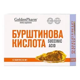 Диетическая добавка Golden Pharm Янтарная кислота 50 таблеток