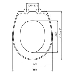 Сидіння для унітазу з мікроліфтом NKP IPEK 0304 Soft Close+Quick Release з термопласту - мініатюра 7