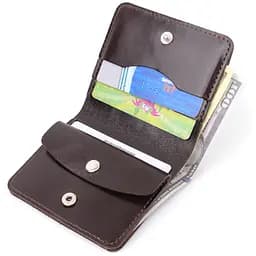 Чоловіче шкіряне портмоне SHVIGEL 9,3х9,5х1,3 см acs0022801 - мініатюра 4