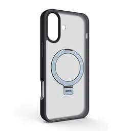 Чехол для Apple iPhone 16 Plus, Unit Stand, черный, MagSafe, противоударный защитный чехол-панель с подставкой, поддержкой магнитных держателей и беспроводной зарядки, защита всего корпуса, силикон + поликарбонат, ArmorStandart (ARM78729)