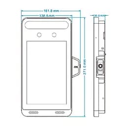 Біометричний термінал контролю доступу 2Mp TVT TD-E2128-B/TM/TP з розпізнаванням облич і вимірюванням температури (77-00172) - мініатюра 4