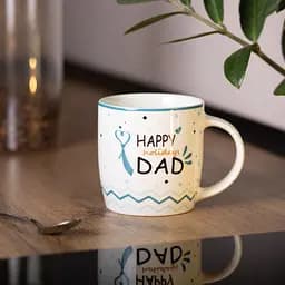 Чашка порцелянова HAPPY HOLIDAYS DAD 450 мл для тата Liling Rongxiang Ceramic RX-N240278HD - мініатюра 4