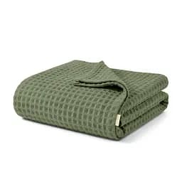 Плед-покривало Cosas Greek Waffle Olive вафельне 200х220 см (Blanket_53Olive_GreekWaffle_200x220)