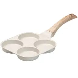 Порционная сковорода 4 круглые секции для блинов омлетов панкейков Белый