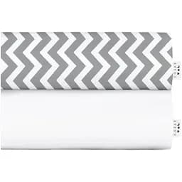 Набір простирадл полуторне Cosas WHITE/GREY ZIGZAG CS1 155х240 см (SetSheet_White_ZigGrey_155х240)