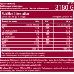 Гейнер Scitec Nutrition Beef Muscle Rich Chocolate 3180 г - мініатюра 4