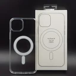 Чехол MagSafe Clear Case for iPhone 14+ защитное стекло в подарок