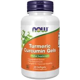 Натуральна добавка NOW Turmeric Curcumin, 60 капсул