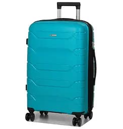 Валіза середня M поліпропілен Worldline Airtex 282 74л 64×41×26см Бірюзова - мініатюра 1
