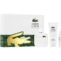 Набор Lacoste Eau De L.12.12 Blanc 100 мл туалетная вода, 7,5 мл мини, 100 мл гель для душа