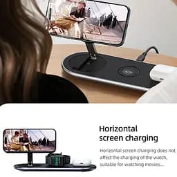 БЗП Acefast E19 Qi2 desktop 3-in-1 Black - мініатюра 7