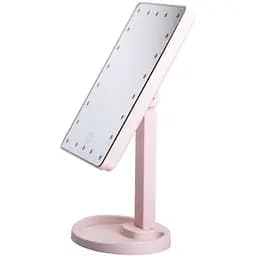 Косметичне дзеркало з LED-підсвіткою 22 світлодіоди, рожевий Yiwu HP-10-4AP - мініатюра 3