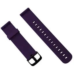 Ремінець силіконовий Tamister для годинника 20 мм Type A пурпуровий
