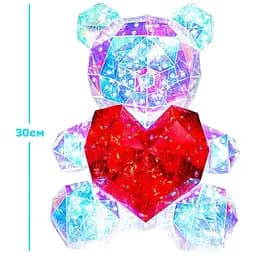 Світлодіодний нічник UFT LP1 Bear Ведмедик з червоним серцем 30 см у подарунковій коробці (UFTLP1bear)