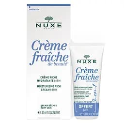 Набір Nuxe Крем Fraîche de Beauté насичений, 30 мл + Крем Fraîche de Beauté 3в1, 15 мл