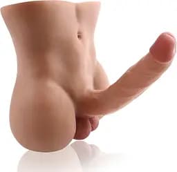Секс-лялька для жінок чоловічий торс з пенісом ТПЕ тілесного кольору