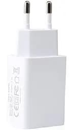 Зарядний пристрій Євросвітло USB 5V/2.1А White (Ridy-10) (57931)