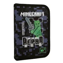 Школьный пенал твердый одинарный без клапана Yes Minecraft Alpha HP-02