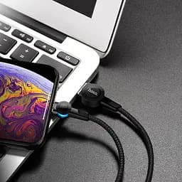 USB Cable Hoco S8 Magnetic MicroUSB Black 1m - мініатюра 7