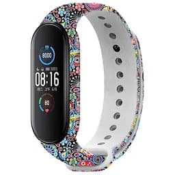 Ремінець Uwatch TPU Replacement Print Design Wrist Strap for Mi Band 5/6/7 Summer