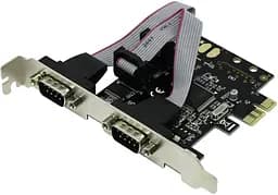 Контроллер PCI-E 2xCOM RS232 чипсет Moschip 9922 RTL
