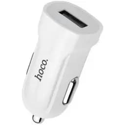 Автомобільний зарядний пристрій Hoco Z2 single - Port car charger 1USB 1.5 A Білий