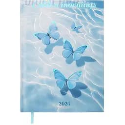 Ежедневник датированный Buromax Only 2026 полиграфический A5 голубой (BM.2183-14)