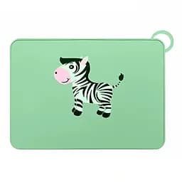 Детский силиконовый коврик под тарелку 30х40 см, A-plus зеленый 84465